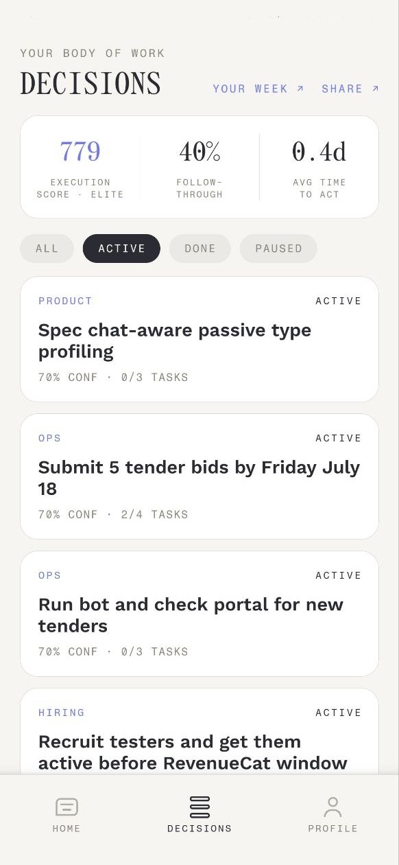VURR: your decisions, scored and executed
